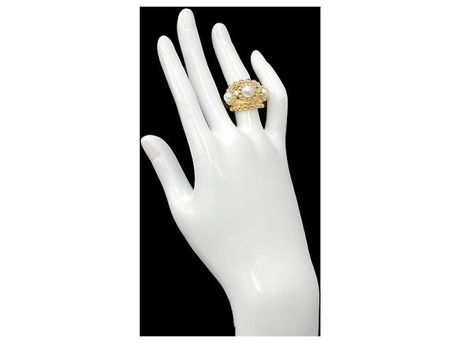 Anello Three Ball Chanel in oro giallo 18K - vista 7