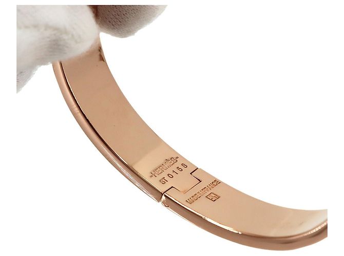Hermès Brazalete Hermes Clic H GM en Lilac Rose Gold - vista 5