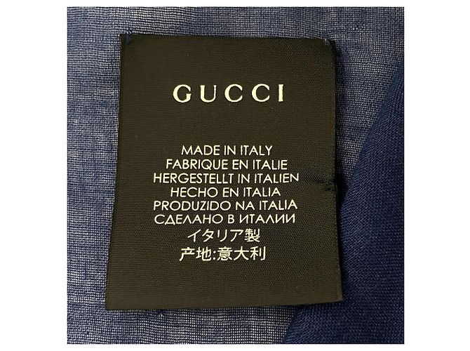 Stola in seta e rayon Gucci Cube Logo - vista 7