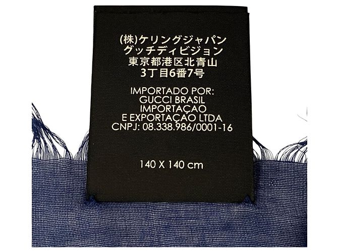 Stola in seta e rayon Gucci Cube Logo - vista 9