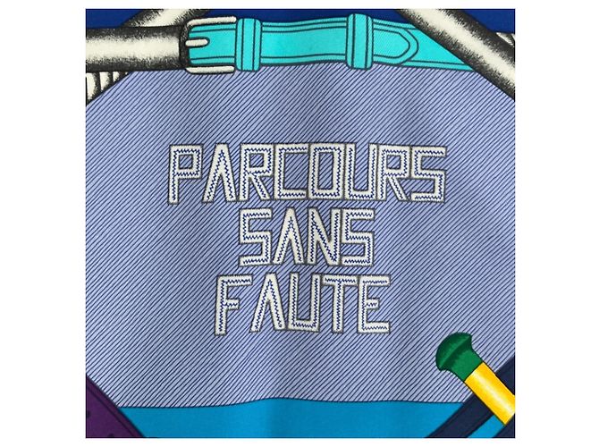 Hermès Foulard in seta Hermes Parcours Sans Faute Carre 90 - vista 4