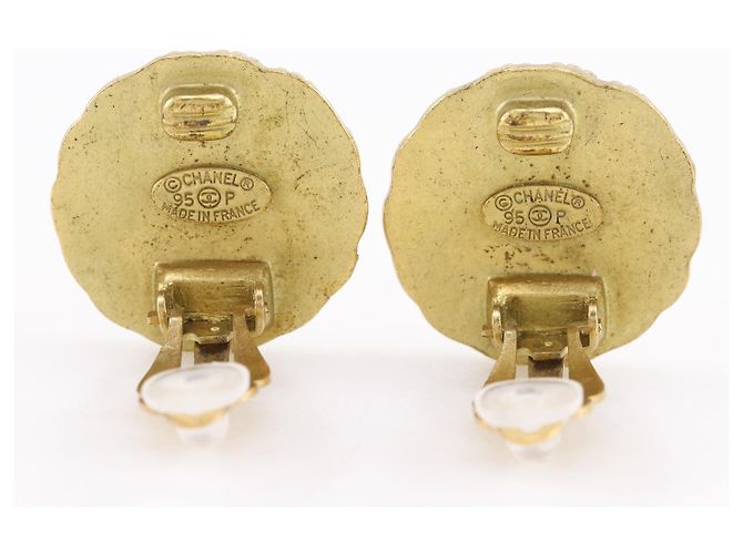 Chanel Vintage Radial CC Clip-On Metal - vista 4