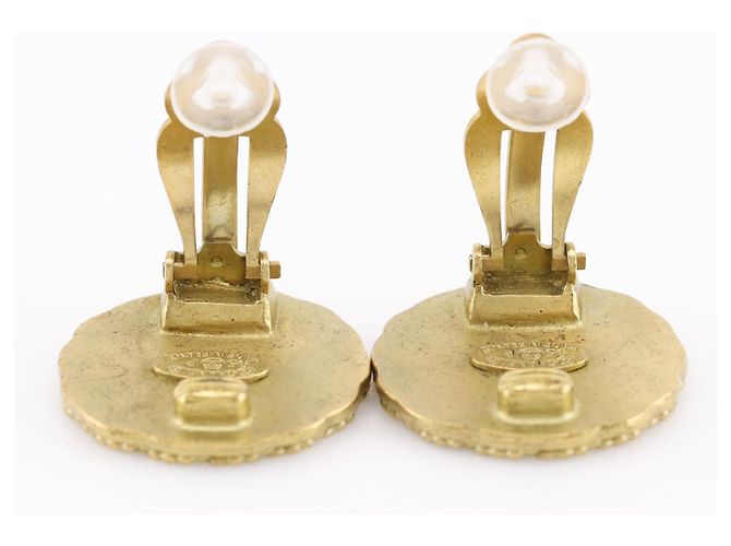 Chanel Vintage Radial CC Clip-On Metal - vista 6