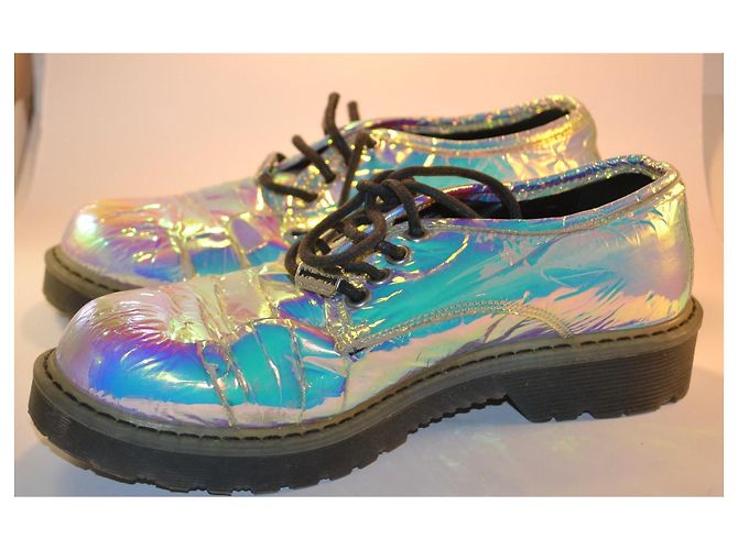 Alexander McQueen Irisierende Leder-Schnürschuhe - Ansicht 2