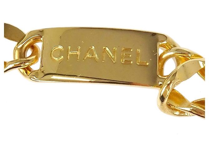 Chanel Vintage Kettengürtel mit Logo-Medaillon aus Metall - Ansicht 5