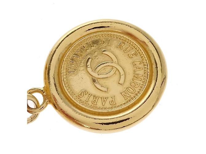 Chanel Vintage Kettengürtel mit Logo-Medaillon aus Metall - Ansicht 6
