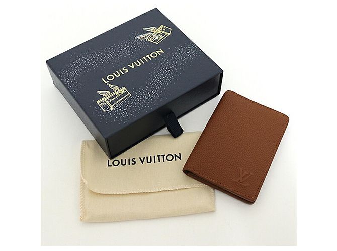 Organizer Louis Vuitton Brown Calf Leather Card Case - view 6