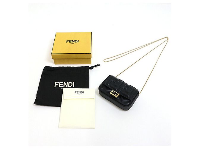 Fendi Nano Bucket Charm Black Micro Bag - view 2