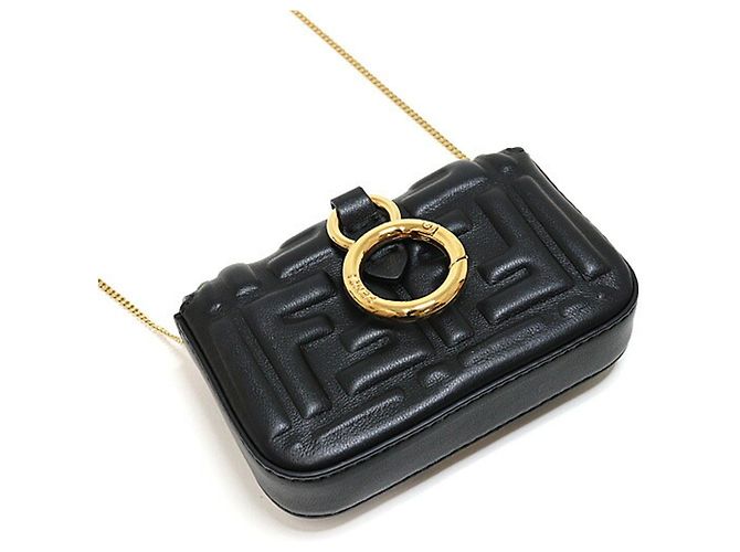 Fendi Nano Bucket Charm Black Micro Bag - view 3