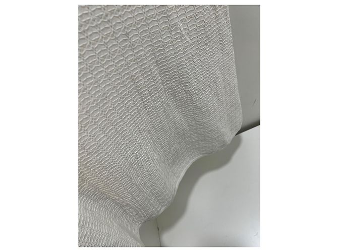 Sandro Vestido Largo Blanco Texturizado - vista 5