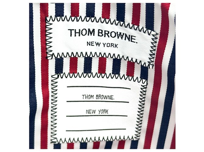 Porte-documents zippé en cuir avec appliqué Thom Browne - vue 6