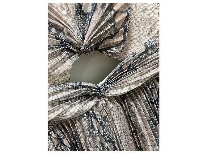 Zimmermann Kleid mit Schlangenprint und Plissee - Ansicht 5