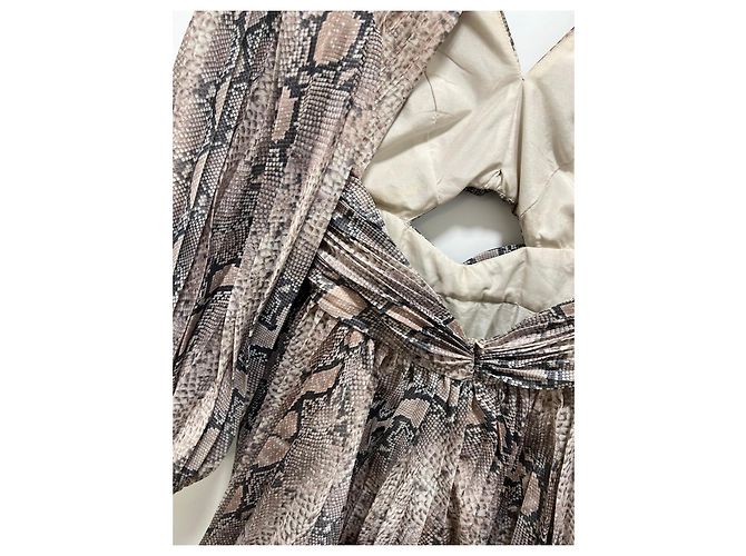 Zimmermann Kleid mit Schlangenprint und Plissee - Ansicht 8