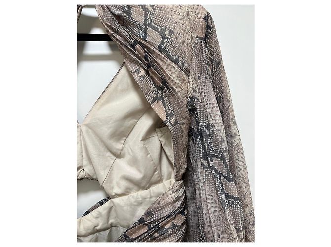 Zimmermann Kleid mit Schlangenprint und Plissee - Ansicht 9