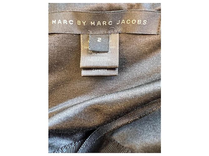 Marc by Marc Jacobs schwarzes Samtkleid trägerlos mit Schleife - Ansicht 2