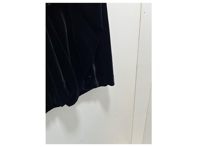 Marc by Marc Jacobs schwarzes Samtkleid trägerlos mit Schleife - Ansicht 7