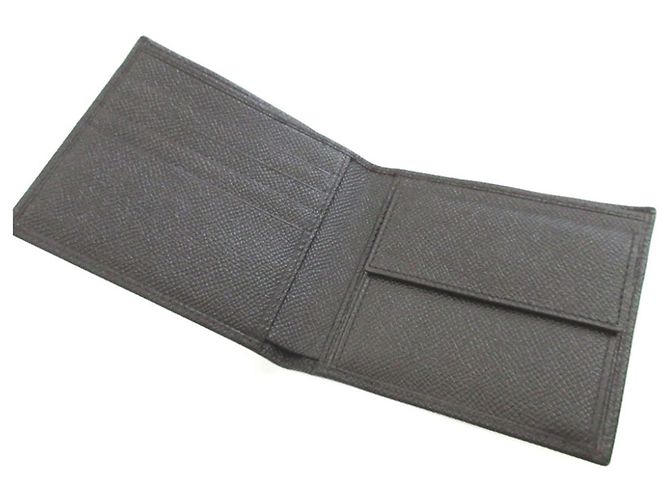 Bulgari Portafoglio bi-fold da uomo in pelle nera Bvlgari - vista 3
