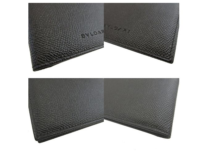 Bulgari Portafoglio bi-fold da uomo in pelle nera Bvlgari - vista 7