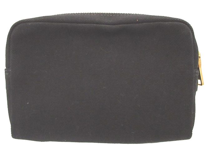 Prada Canapa 1NA021 Handtasche Pouch aus Canvas Schwarz - Ansicht 2