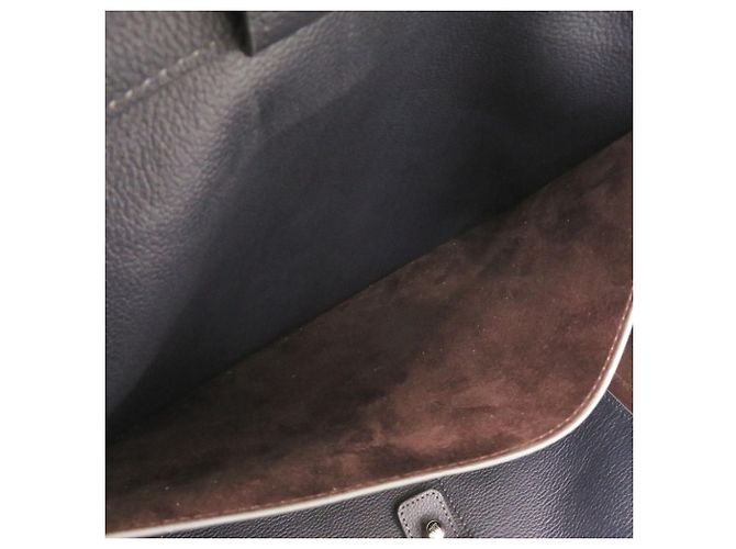 Alfred Dunhill Sac cabas Dunhill Chiltern en cuir Navy - vue 7