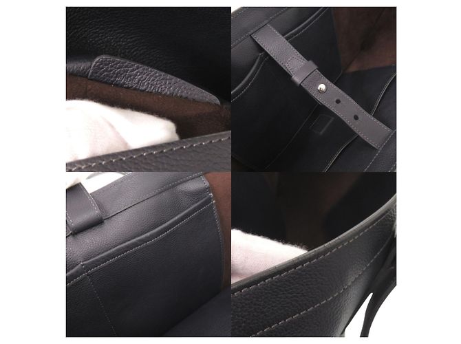 Alfred Dunhill Sac cabas Dunhill Chiltern en cuir Navy - vue 9