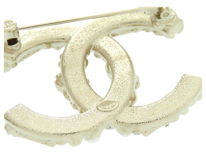 Broche Chanel Coco Mark de pérolas falsas - vista 4