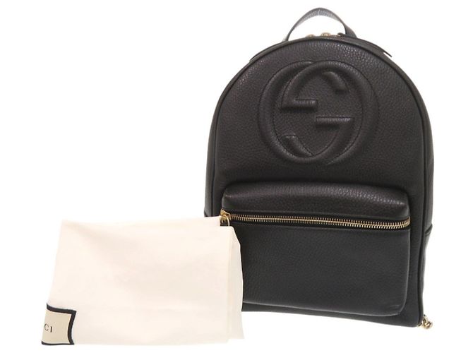Mochila de couro Gucci Soho Interlocking G - vista 2
