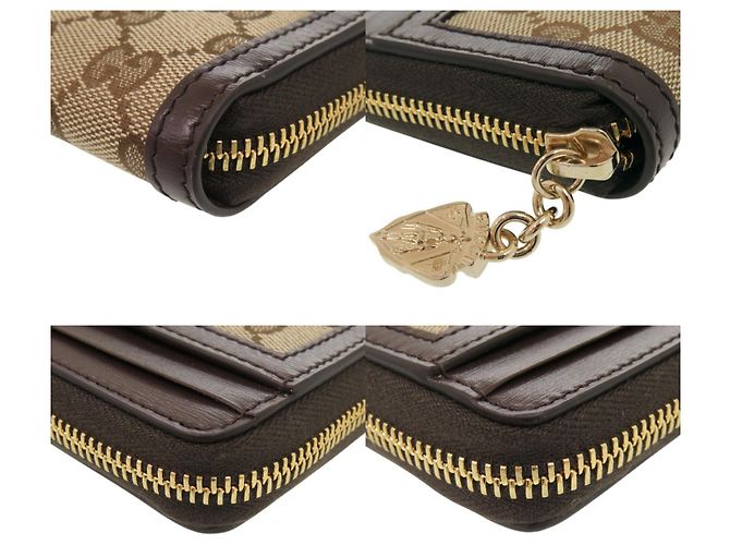 Portamonete Gucci GG Canvas Brown - vista 3