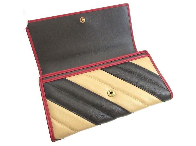 Portafoglio lungo bi-fold in pelle Gucci GG Marmont - vista 4