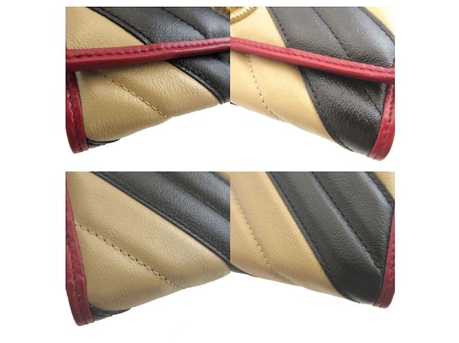 Portafoglio lungo bi-fold in pelle Gucci GG Marmont - vista 8