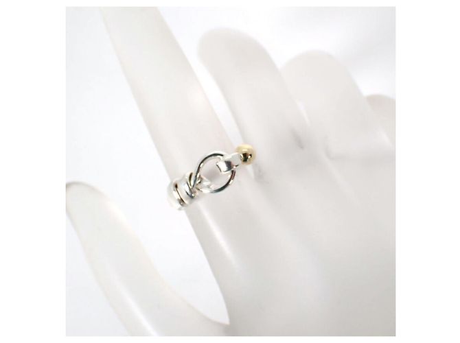 Autre Marque Anello a fascia Tiffany & Co. in argento sterling e oro giallo - vista 5
