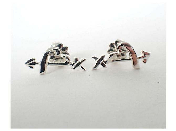 Autre Marque Orecchini Tiffany & Co. 925 Loving Heart Arrow Kiss - vista 5