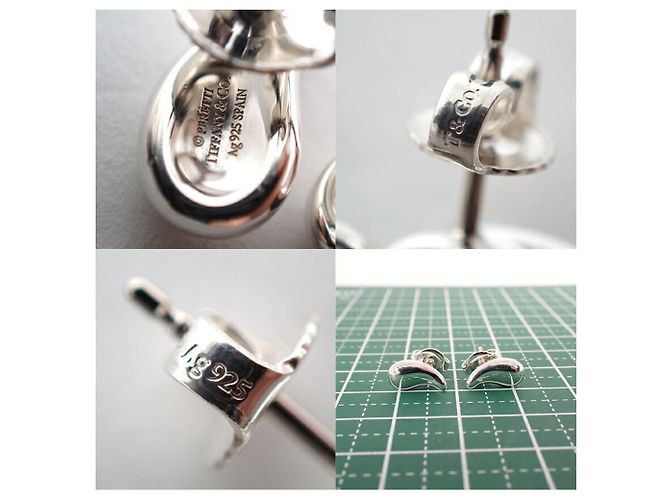 Autre Marque Tiffany & Co. 925 Teardrop Stecker-Ohrringe - Ansicht 9