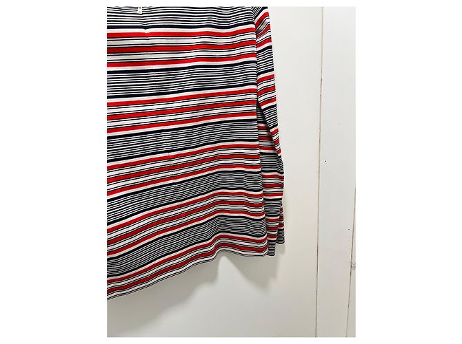 Prada Maglione a righe in cotone con zip - vista 8