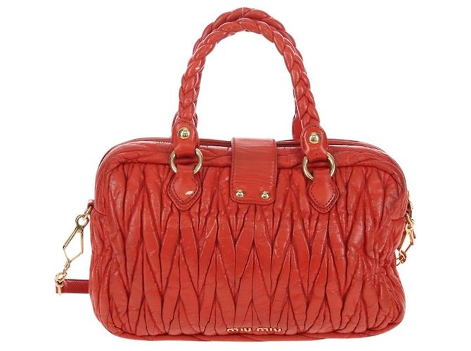Miu Miu Coffer Convertible Satchel Matelasse Leder Medium - Ansicht 2