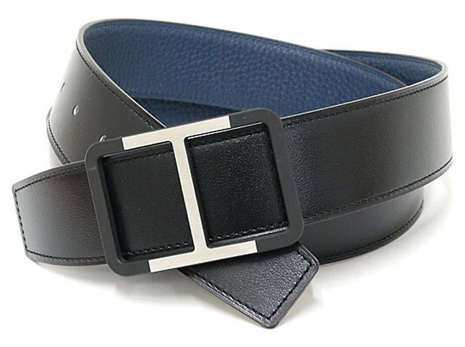 Hermès Hermes Black Togo Leather Belt - view 6