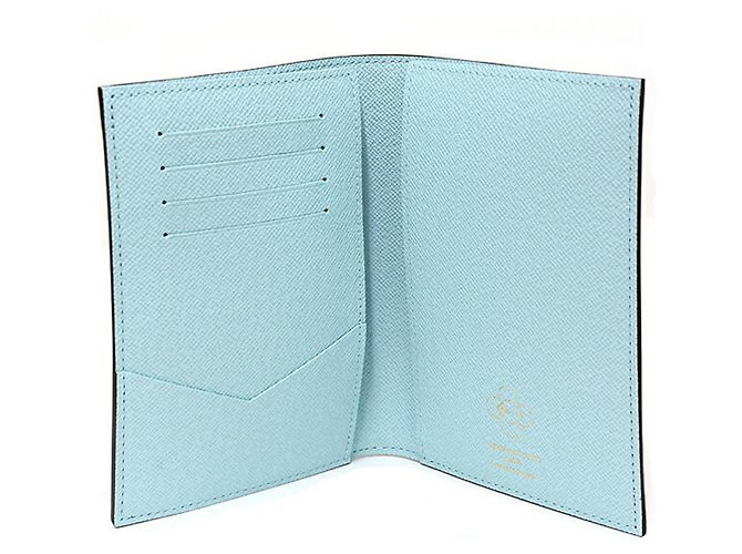 Custodia passaporto Louis Vuitton Monogram Azur - vista 3