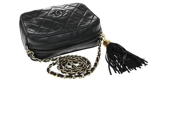 Chanel Vintage Camera Tassel Quilted Leather Mini - Ansicht 5