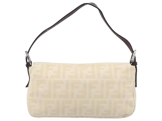 Borsa Fendi Baguette Zucca Canvas Medium - vista 2