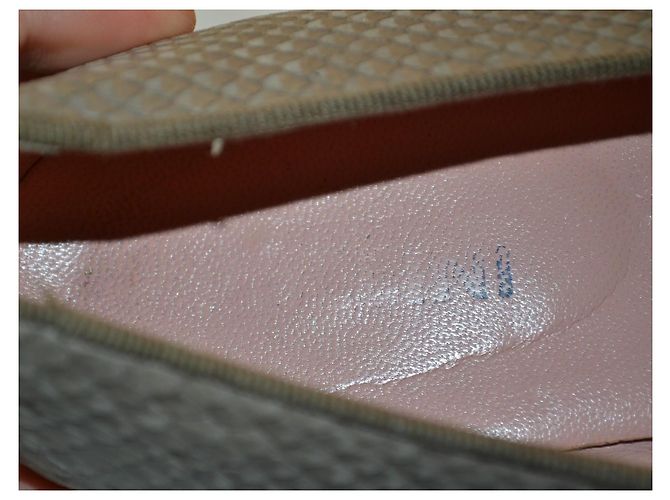 Studio Pollini Grey Python-Effect Leather Ballet Flats - view 7