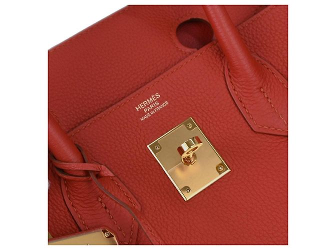 Hermès Hermes Birkin Red Togo with Gold Hardware 30 - vista 5
