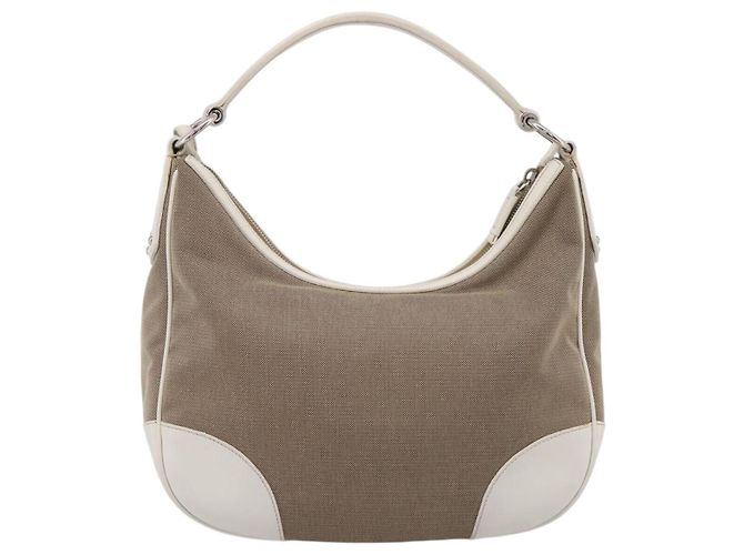 Prada Canapa Hobo Canvas com Couro Medium - vista 2