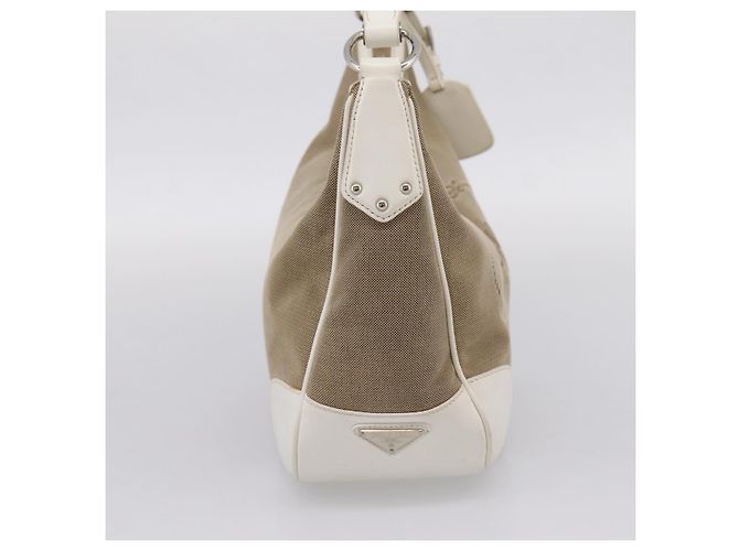 Prada Canapa Hobo Canvas com Couro Medium - vista 3