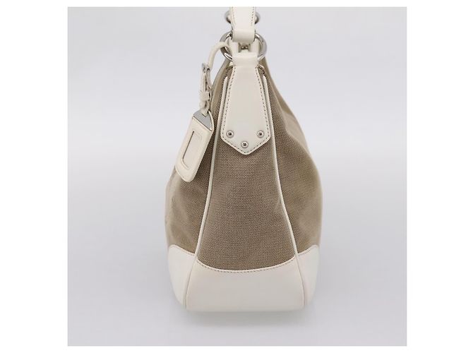 Prada Canapa Hobo Canvas com Couro Medium - vista 4