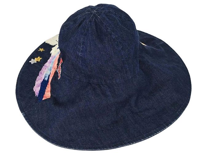 Cappello Bucket Chanel Denim Mood con ricamo Night Flight - vista 2