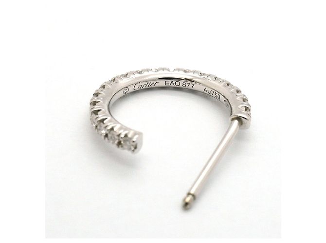 Orecchini Cartier Etincelle de SM in oro bianco 18K e diamanti - vista 4