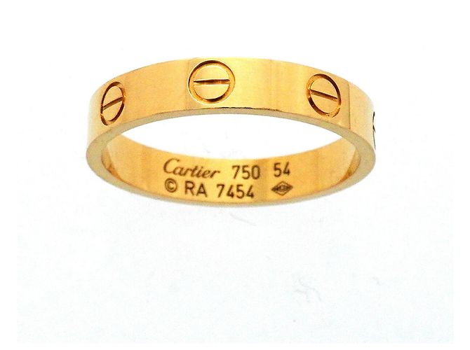 Anello Mini Love Cartier in oro giallo 18K - vista 2