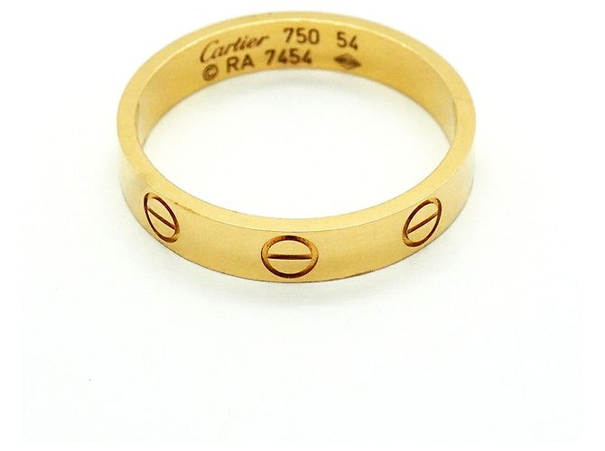 Anello Mini Love Cartier in oro giallo 18K - vista 3