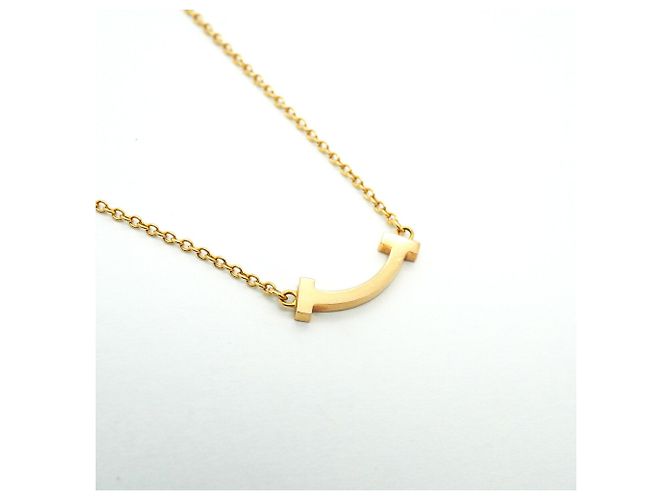 Autre Marque Collar Tiffany & Co. T Smile Mini en oro amarillo de 18K - vista 2