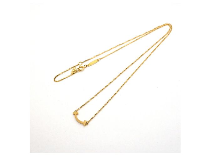 Autre Marque Collar Tiffany & Co. T Smile Mini en oro amarillo de 18K - vista 3